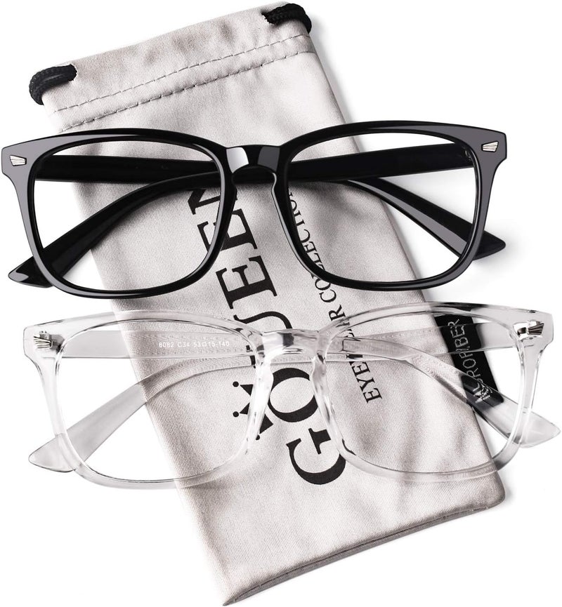 GQUEEN Fashion Glasses Non Prescription Fake Glasses for Women Men Clear Lens Square, 201582 - Image 1